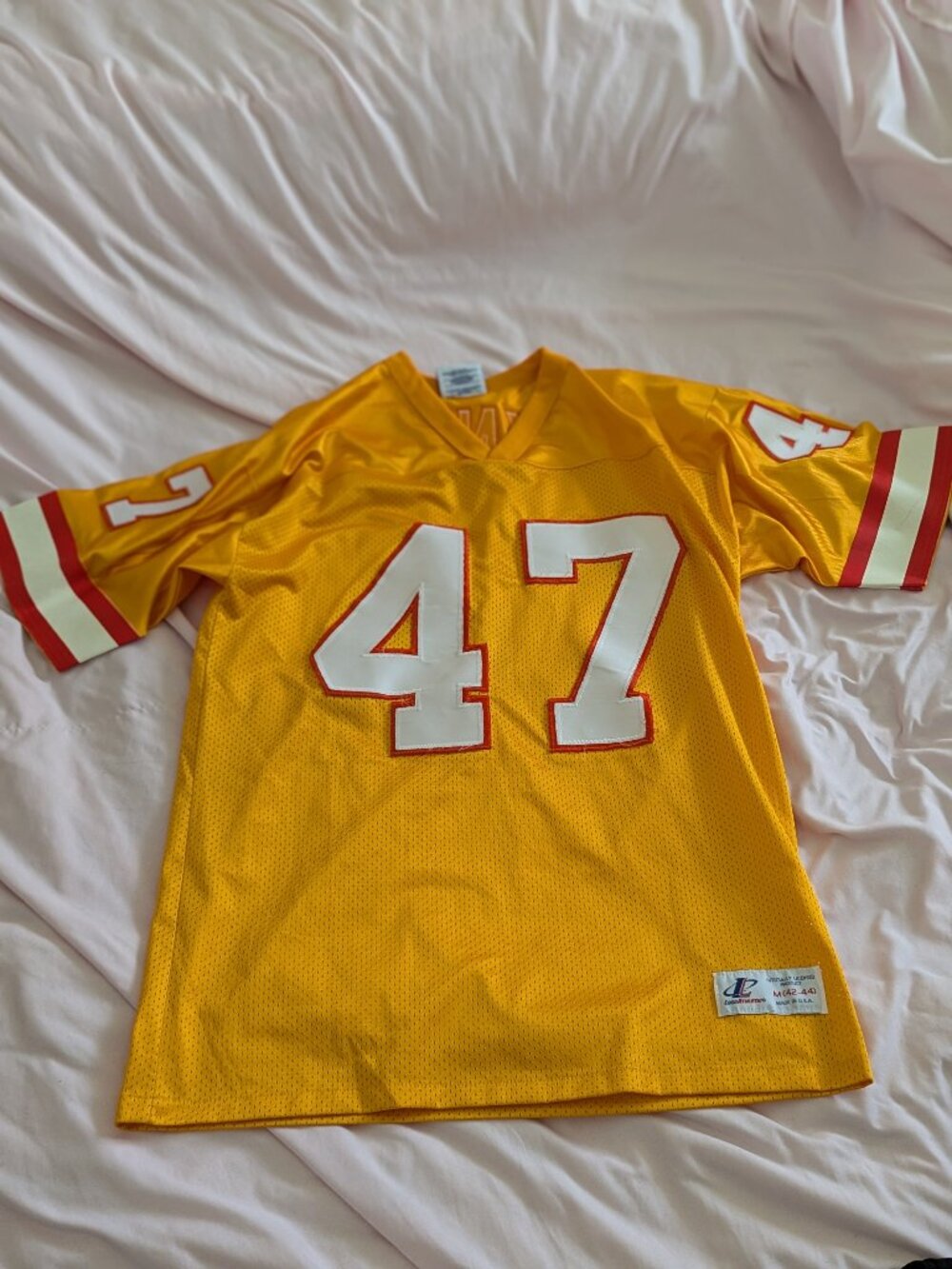 Logo Athletic Orange Buccaneer John Lynch Jersey M